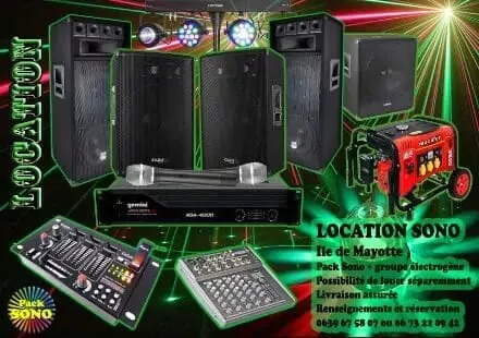 Location de sono et groupe électrogène - mayotteannonce